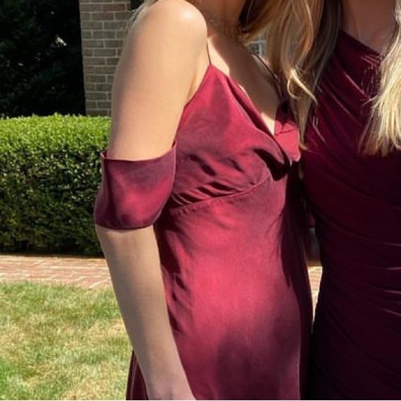 Zimmerman cold-shoulder maroon, wine red midi dress - open to offers! - Picture 3 of 5